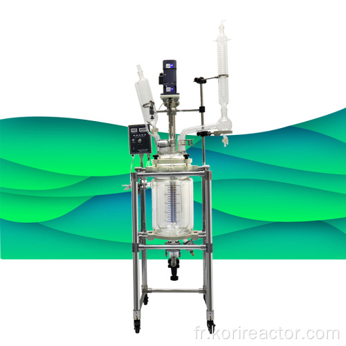 réacteur en verre à l&#39;échelle de laboratoire avec récipient de réacteur en verre